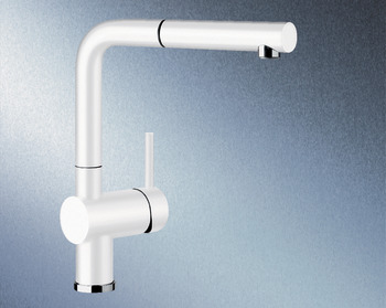 Hafele , Tap, Blanco - Silgranite, Extendable spray head , White , 565.68.750