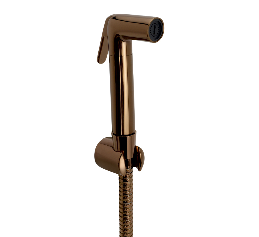Hindware , Addons & Accessories Rose Gold , Health Faucet with 1 25Mtr Hose pipe & Hook , F160181RGD