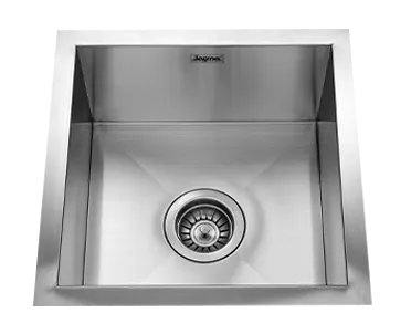 JAYNA , NOBLE SQUARE SERIES R-O Sinks with 1.0 mm , Thickness , Zero Radius & Satin Finish , 15 x 18 x 08 , JNS 1518