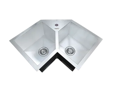 JAYNA , NOBLE SQUARE SERIES R-O Sinks with 1.0 mm , Thickness , Zero Radius & Satin Finish , 27 x 27 x 09 , JNS CS 02	