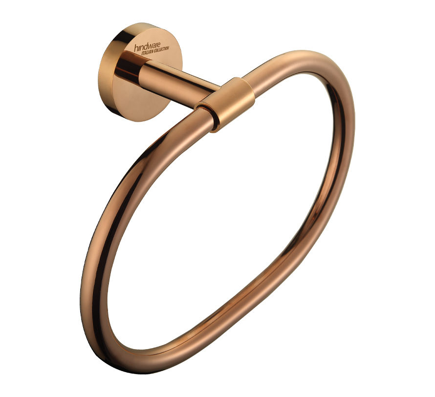 Hindware , Addons & Accessories Rose Gold , Towel Ring , F880007RGD 