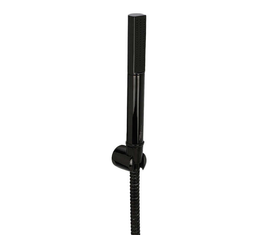 Hindware , Shower Chrome Black , Hand Shower Round Body & Hook , F160150GRT