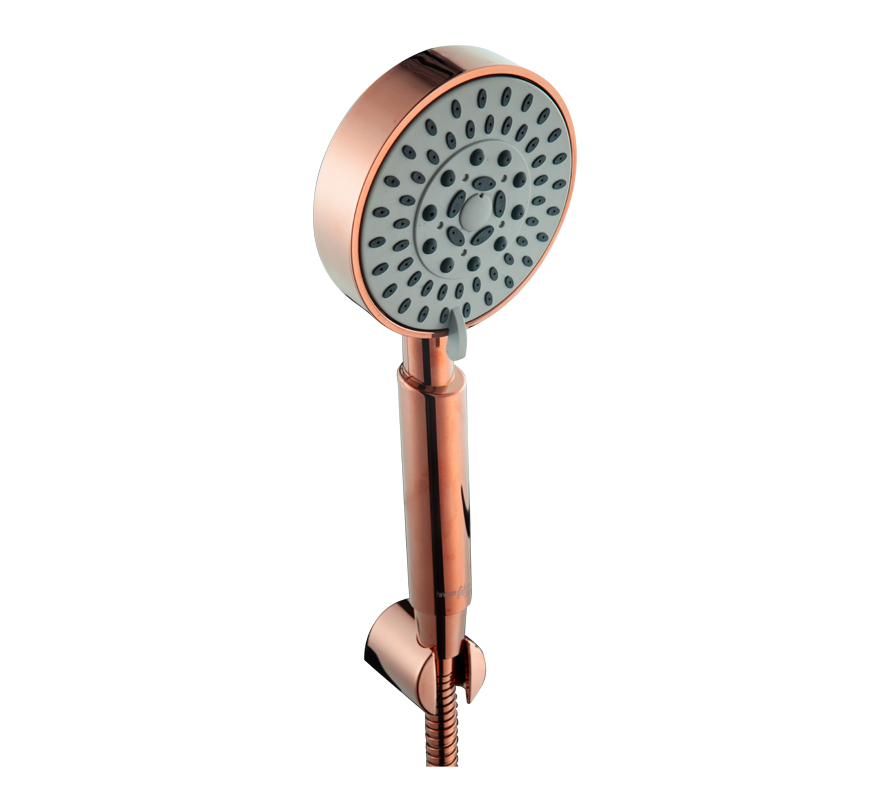 Hindware , Shower Rose Gold , Hand Shower ABS with Hook and 1.5 m SS Flexible Tube , F160173RGD