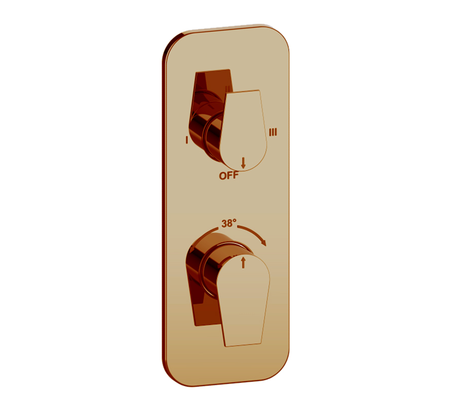 Hindware , Element Rose Gold , Exposed kit 3 way Thermostat , F360070RGD