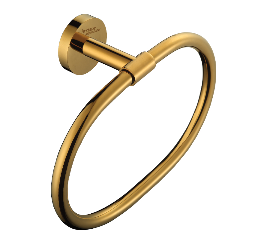 Hindware , Addons & Accessories Gold , Towel Ring , F880007PGD