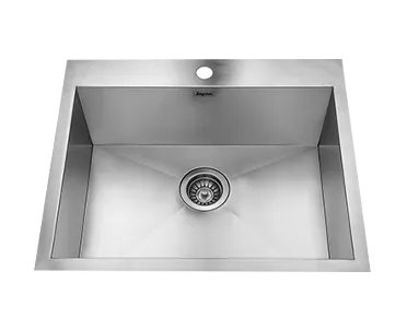 JAYNA , NOBLE SQUARE SERIES R-O Sinks with 1.0 mm , Thickness , Zero Radius & Satin Finish , 17 x 19 x 08 , JNS 1719T