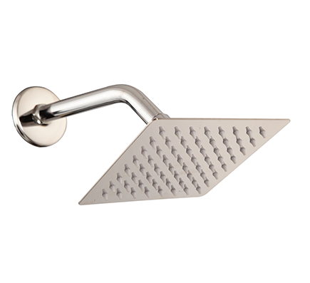 Hindware Ultra Thin SS Rain Shower with 225 mm Shower Arm - SF , (F160142)