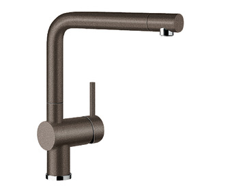 Hafele , Tap, Blanco - Silgranite, Extendable spray head , Coffee , 565.68.450