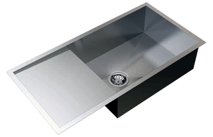 Carysil , Quadro Single Bowl With Drainer (1 mm) , 40 x 20 x 8 , s.s 304