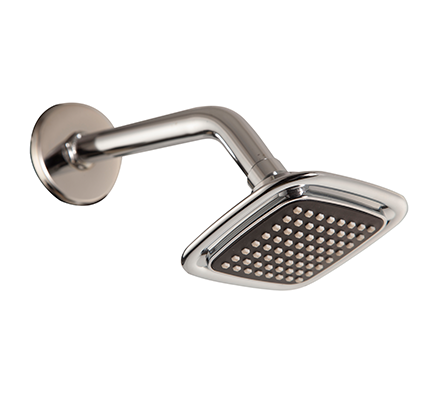 Hindware Rain Shower 100mm Black with 225mm Arm Square , (F160148)