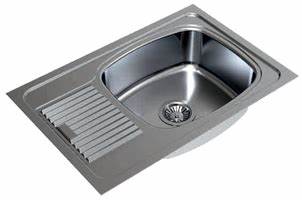 Carysil , Vogue Single Bowl with Drainer (1 mm) , 27 x 18 x 7 , s.s 304