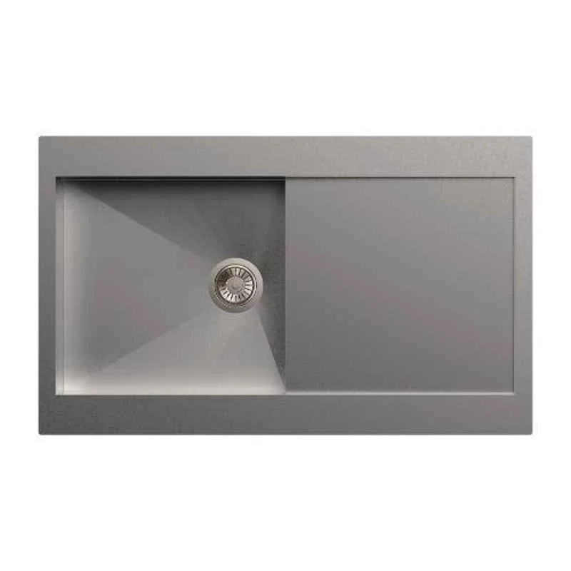 Carysil , Rege Single with Drainer (1 mm) , 40 x 20 x 8 , s.s 304