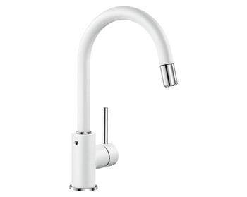 Hafele , Single lever tap, Mixer tap, Blanco Mida-S Silgranit look ,  White , 569.10.700
