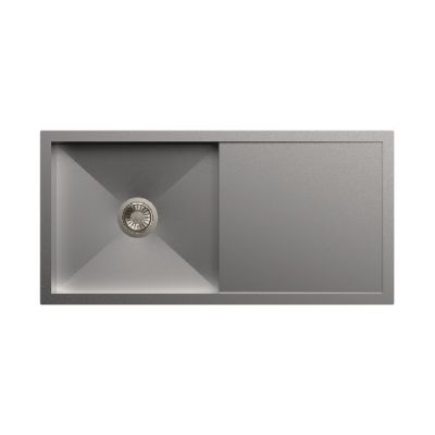 Carysil , Quadro Classic Single Bowl with Drainer (0.8 mm) , 36 x 18 x 8 , s.s 304